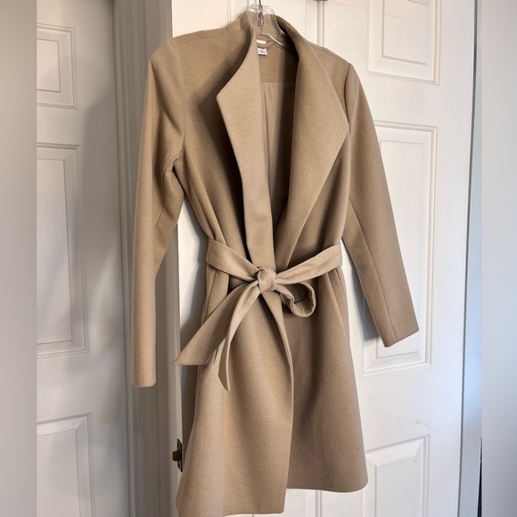 NWOT Twik Simons Self-tie Belted Coat XS Tan/Beige - Picture 1 of 16